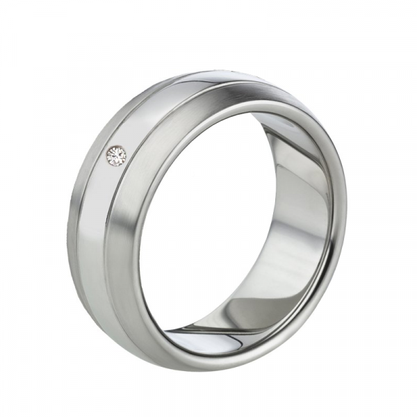 Preview: Damenring Titan MOR73 mit Glanzrillen